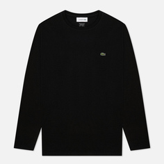Мужской лонгслив Lacoste Crew Neck Pima Cotton, цвет чёрный, размер S