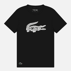 Мужская футболка Lacoste Sport Ultra-Dry Croc Print, цвет чёрный, размер S