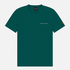 Мужская футболка Lyle & Scott Embroidered Script Logo Regular Fit, цвет зелёный, размер M