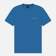Мужская футболка Lyle & Scott Embroidered Script Logo Regular Fit, цвет голубой, размер M