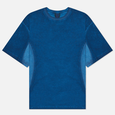 Мужская футболка UNAFFECTED Overdyed Contrast Panel, цвет голубой, размер S