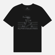 Мужская футболка Alpha Industries Repel, цвет чёрный, размер S