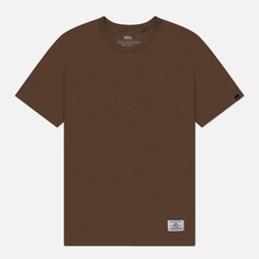 Мужская футболка Alpha Industries Essential Gen II, цвет коричневый, размер S