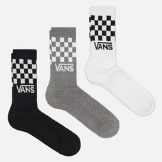 Комплект носков Vans Classic Check Crew 3-Pack, цвет комбинированный, размер 38.5-42 EU