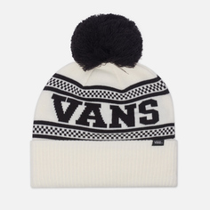 Шапка Vans Check Pom, цвет белый