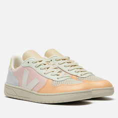 Женские кроссовки VEJA V-10 Leather, цвет розовый, размер 37 EU