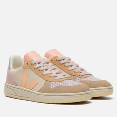 Женские кроссовки VEJA V-10 Suede, цвет бежевый, размер 36 EU