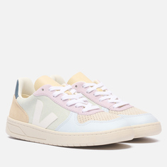 Женские кроссовки VEJA V-10 Suede, цвет зелёный, размер 36 EU