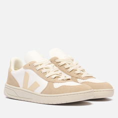 Женские кроссовки VEJA V-10 Chromefree Leather, цвет бежевый, размер 36 EU