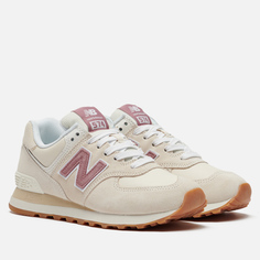 Женские кроссовки New Balance WL574QC2, цвет бежевый, размер 36 EU