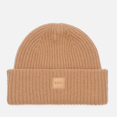Шапка A.P.C. Michele, цвет коричневый