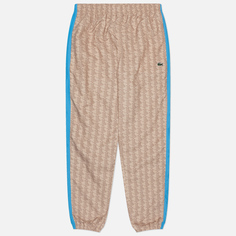 Мужские брюки Lacoste Monogram Regular Fit, цвет бежевый, размер S