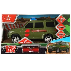 Машина инерционная UAZ, Технопарк PATRIOTBLACK-15PLARR-GN