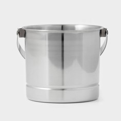Ведро для льда из нержавеющей стали, 1,3 л, 14,5×12,5 см No Brand