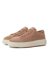 Замшевые кеды Santoni