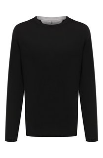 Лонгслив из шелка и хлопка Brunello Cucinelli