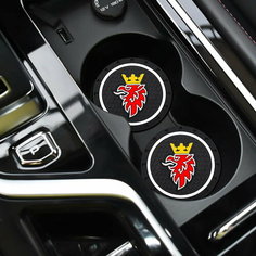 Коврик в подстаканник автомобиля SAAB, 2 шт Без бренда