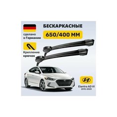 Щетки стеклоочистителя ZEKKERT, для Hyundai Elantra AD, бескаркасные, 65 см х 40 см, 2 шт