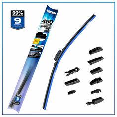 Щетка стеклоочистителя бескаркасная универсальная SUPERFLAT 450мм, RUNWAY