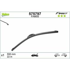Щетка стеклоочистителя бескаркасная 550 мм VALEO 575797 крепление крючок