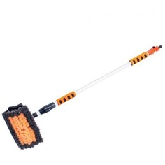 Щетка для мойки автостоп телескопическая, с клапаном регулировки воды 105-168см NM-AB1964