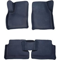 Автомобильные коврики ЕВА / EVA для Ford Focus II 2005-2011 / Форд Фокус 2 / 3D 3д / с бортами / черный-черный Gallex