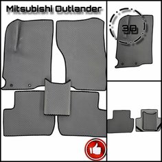 ЭВА(ЕВА) Eva коврики для Митсубиси Аутлендер 3, Аутлендер 2XL/Mitsubishi Outlander III 2012-2022г, Outlander II XL (2005-2012г. в.) PRO Kovrik