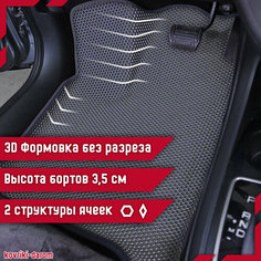 Коврики EVA 3D с бортами Lada Granta Kalina Datsun автомобильные ЕВА автоковрики ЭВА в салон автомобиля ЭВО