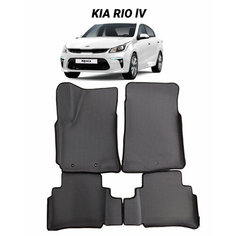 Коврики EVA 3D с бортами Kia Rio IV Sedan с 2016 автомобильные ЕВА автоковрики ЭВА в салон автомобиля ЭВО