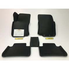 Коврики EVA для Nissan X-Trail 3 поколение, T32 (09.2013 - н. в.) - Комплект в салон - 3D С бортиками - Черный - Черный кант Нет бренда