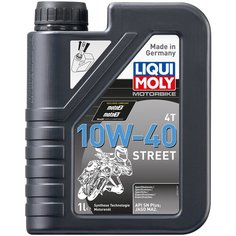 Синтетическое моторное масло LIQUI MOLY Motorbike 4T 10W-40 Street, 1 л, 1 шт.