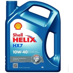 Полусинтетическое моторное масло SHELL Helix HX7 10W-40, 4 л, 1 шт.