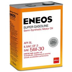 Минеральное моторное масло ENEOS Super Gasoline SL 5W-30, 4 л, 1 шт.