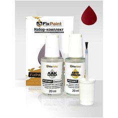 Набор-подкраска FixPaint Double- для автомобилей KIA, код краски K3R, TEMPTATION RED CRIMSON RED, краска и лак для подкраски сколов и царапин