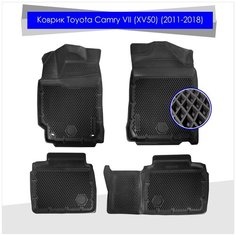 Коврик салона Toyota Camry VII (XV50) (2011-2018) EVA 3D Premium Delform