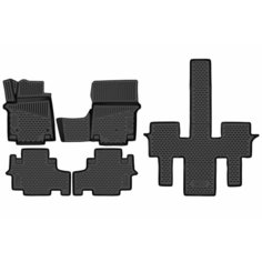 Коврики 3D в салон для HYUNDAI Staria (I) 2021-, 7 мест, 5шт. (полиуретан) Хендай Стария Element