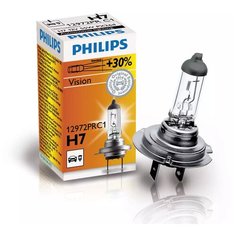 Лампа автомобильная галогенная Philips Vision +30% 12972PRC1 H7 12V 55W PK22s 3200K 1 шт.