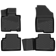Комплект ковриков в салон ELEMENT 3DAN0017210 для Honda Element, Hyundai Tucson с 2020 г., 4 шт. черный 4