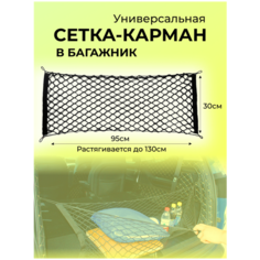 Багажная двухслойная сетка-карман, органайзер в автомобиль Eco Decor