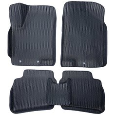 Автомобильные коврики ЕВА / EVA для Hyundai Solaris I 2011-2017 / Хендай Солярис 1 / 3D 3д / с бортами / черный Gallex