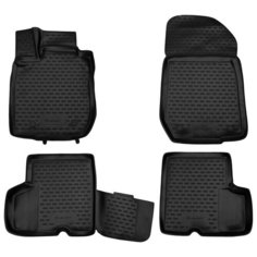 Коврики 3D в салон RENAULT Logan 2004-2009, 2010-2014, 4 шт. (полиуретан) \ Рено Логан Element