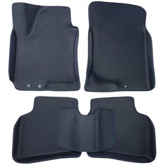 Автомобильные коврики ЕВА / EVA для Kia Ceed I рестайлинг 2009-2012 российская сборка / Киа Сид 1 / 3D 3Д / с бортами / черный Gallex