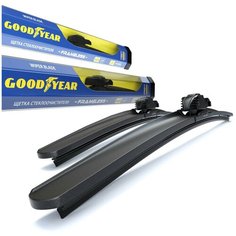 2 щетки стеклоочистителя /дворники для автомобиля/ GOODYEAR (51см+51см) LADA Priora/Samara/Largus, CHEVROLET Niva