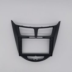 Переходная рамка Hyundai Solaris 1 2010-2016 черная матовая 9 дюймов (230:220:130 мм) Carav