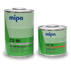 Лак с эффектом самополировки MIPA 2K HS Klarlack CS90 (1л) в комплекте с отвердителем MS25 (0,5л)