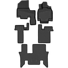 Коврики 3D в салон подходят для HONDA Stepwgn (V(RP1)-VI(RP6)) 2017-, П. Р, 8 мест, минивэн, гибрид, 5шт. (полиуретан) / Хонда / Хонда Степвгн Element
