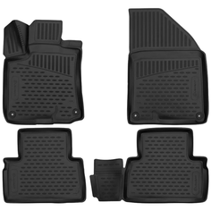 Комплект ковриков в салон ELEMENT 3D02286210k для Geely Coolray, Honda Element 2019-2022 г., 4 шт. черный 4