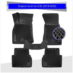 Коврик салона Audi A6 (C8) (2018-2022) EVA 3D Premium Delform