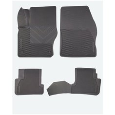 Коврики Автодрайвер для Ford Focus Форд Фокус 3 2011-2015 резиновые с бортом, соты Avtodriver