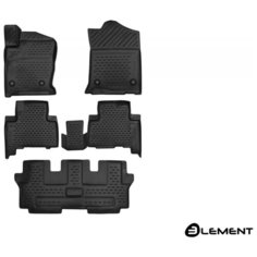 Комплект ковриков в салон ELEMENT 3D9903210k для Honda Element, Haval H9 с 2015 г., 5 шт. черный 5